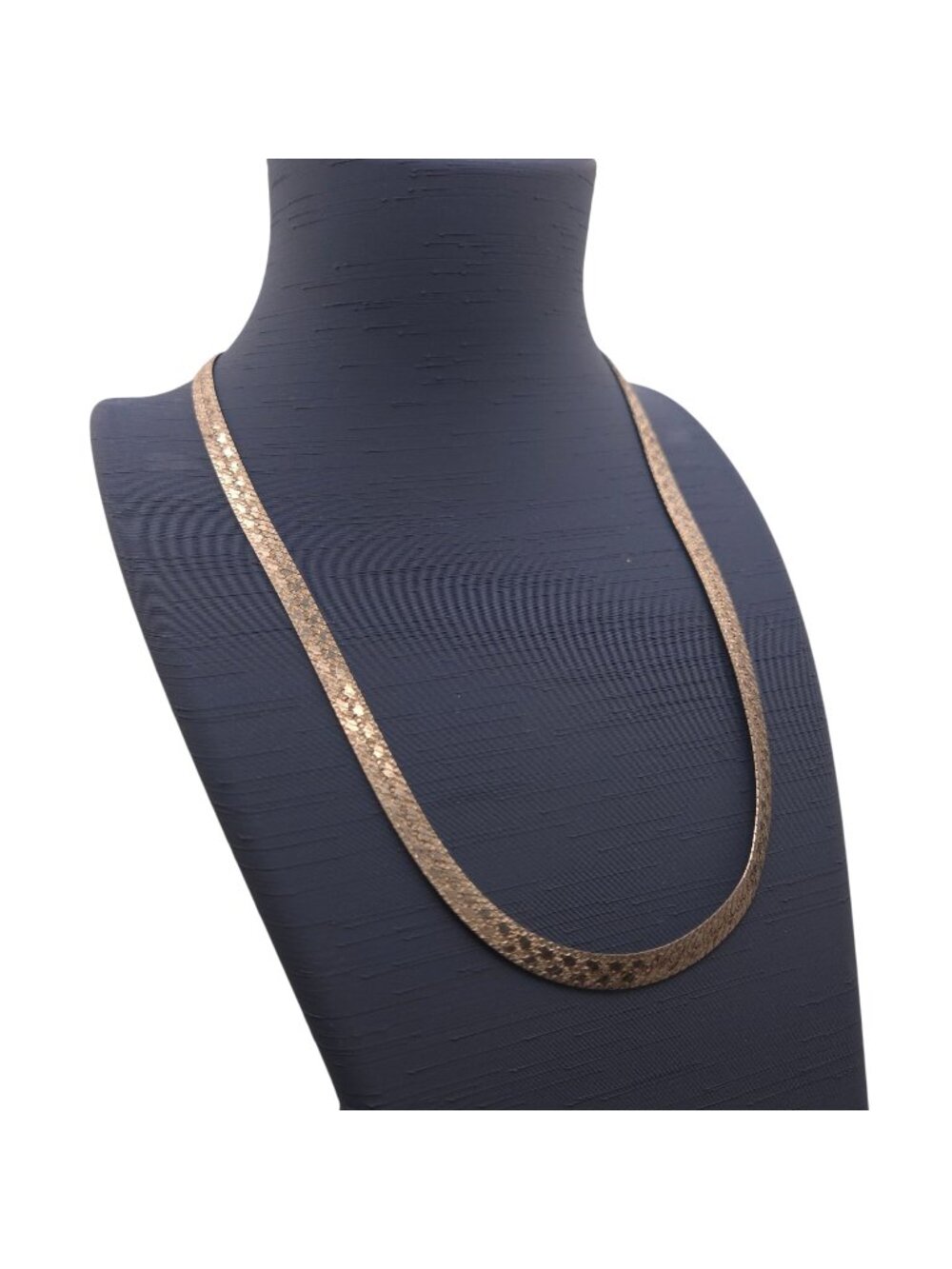 Diamond Cut Italian Chain Hammered Finish Sterling Silver Necklace 15.63g Italy